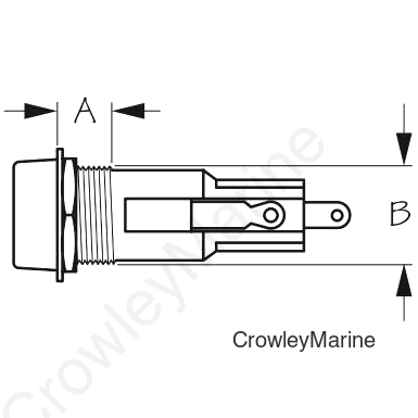 SQUARE FUSE HOLDER (SOLDER TER