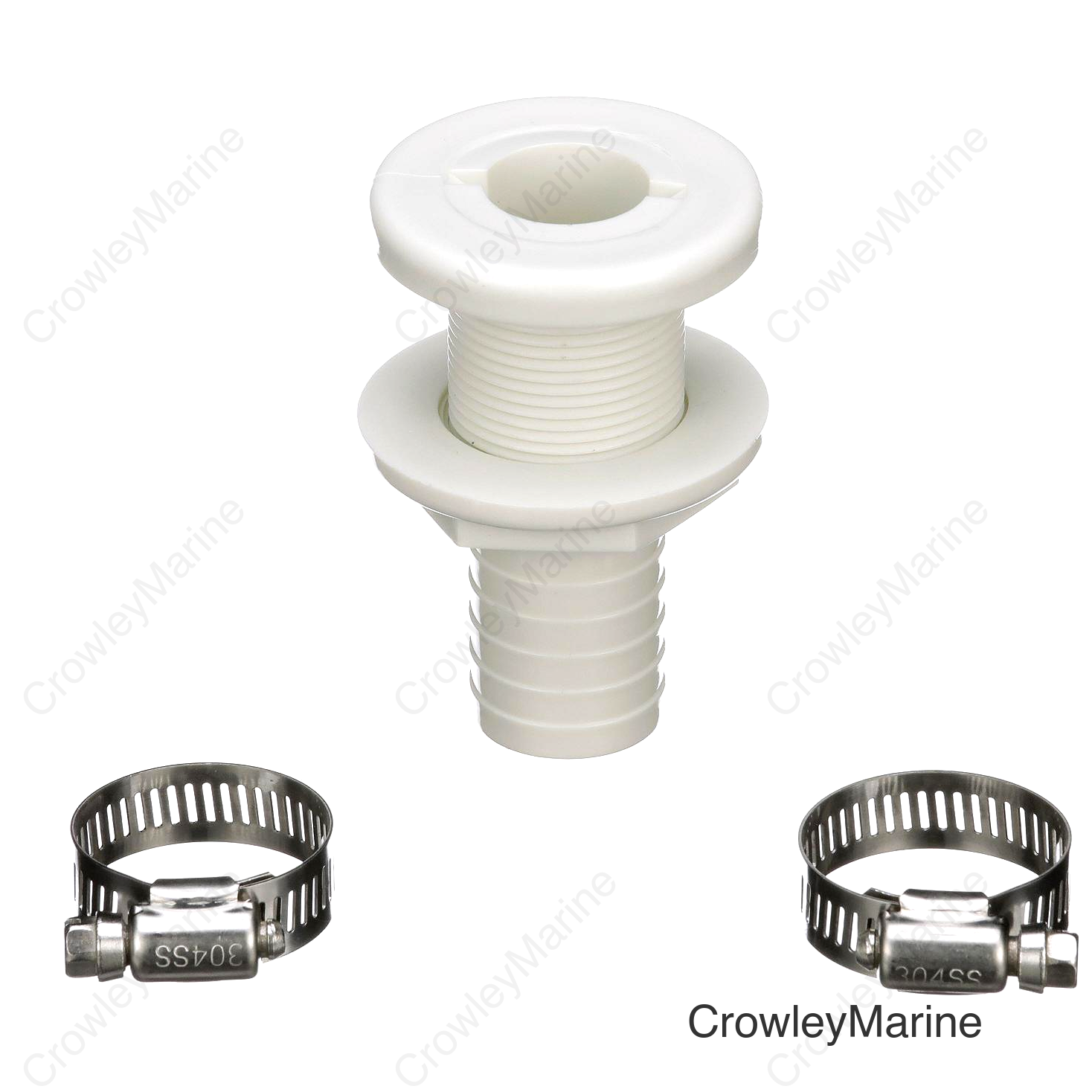 Seachoice Bilge Pump Installation Kit for 1-1/8 in. Outlets, w/ 6 Ft. Hose, 2 Hose Clamps, and Thru-Hull Fitting