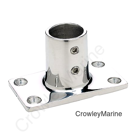 Seachoice Rectangular Base Rail Fitting for 7/8" OD Tubing
