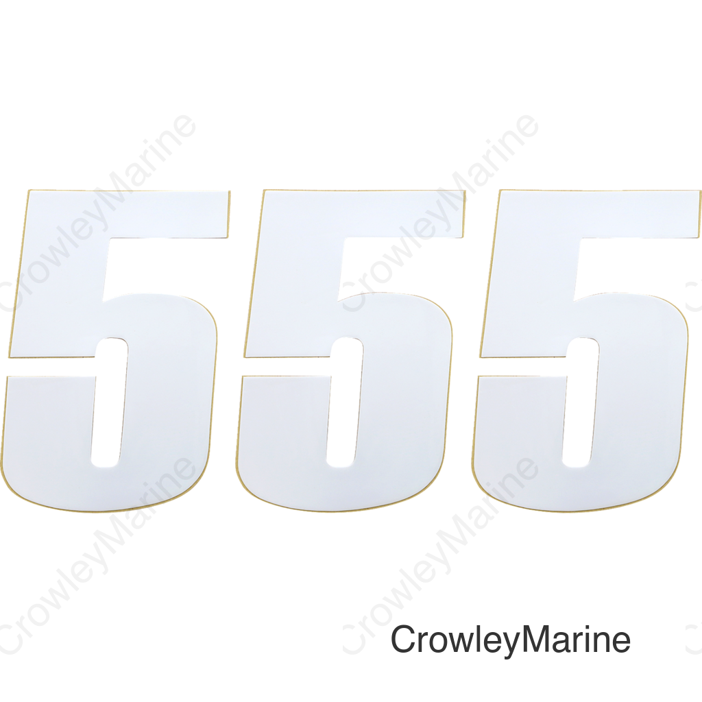 NUMBER MOOSE #5 6" WHITE