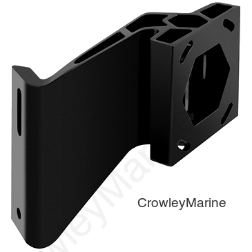 4" Rise, 2" Setback, Starboard, Black