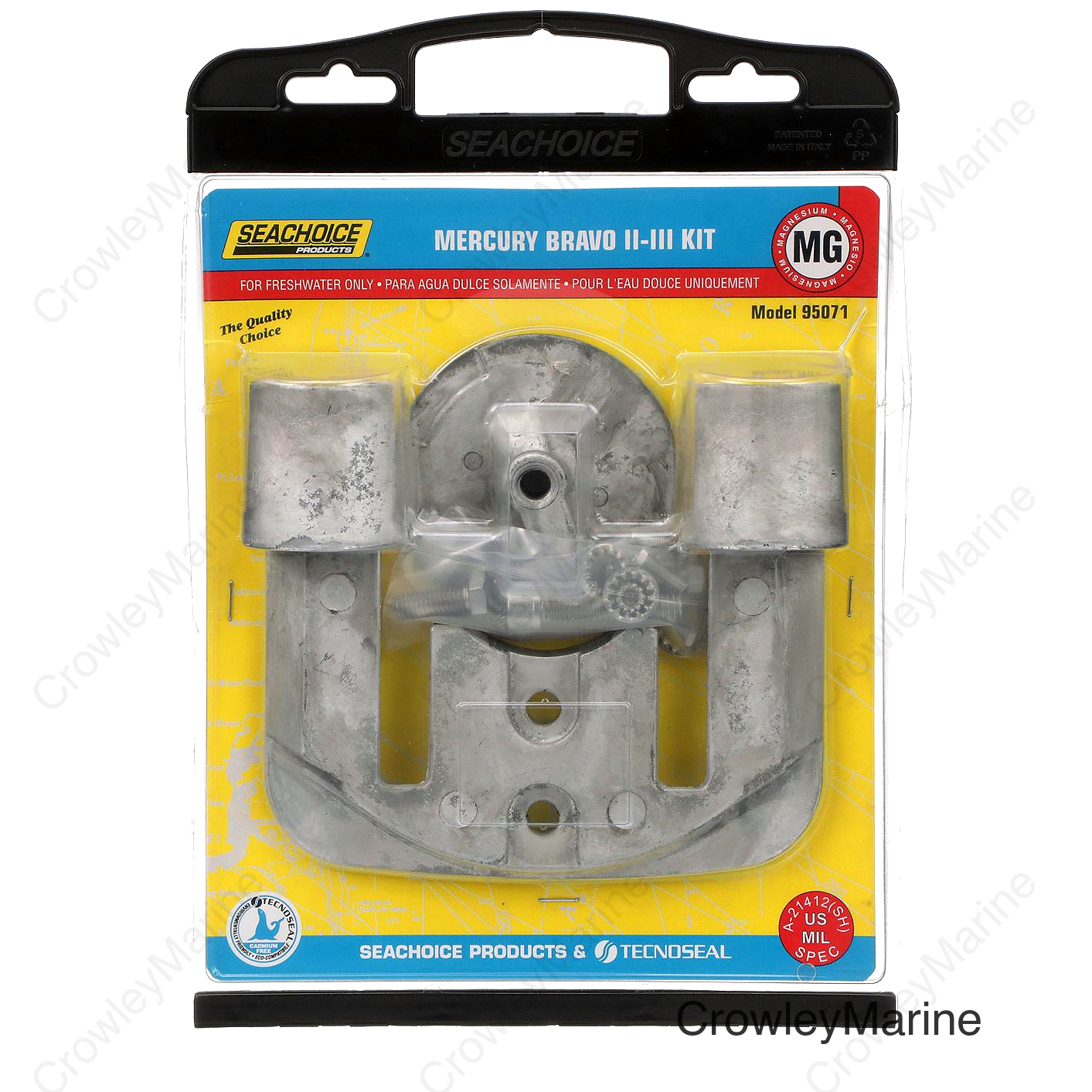 Seachoice Anode Kit, Mercruiser Bravo II(1989-Present)/III (1989-2003), Magnesium Fresh Water Use, Cadmium-Free, Environmentally Friendly
