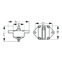 Sea-Dog 4208811 Hi-Amp Panel Mount Resettable Circuit Breaker 30A, 48 Volts thumbnail-1