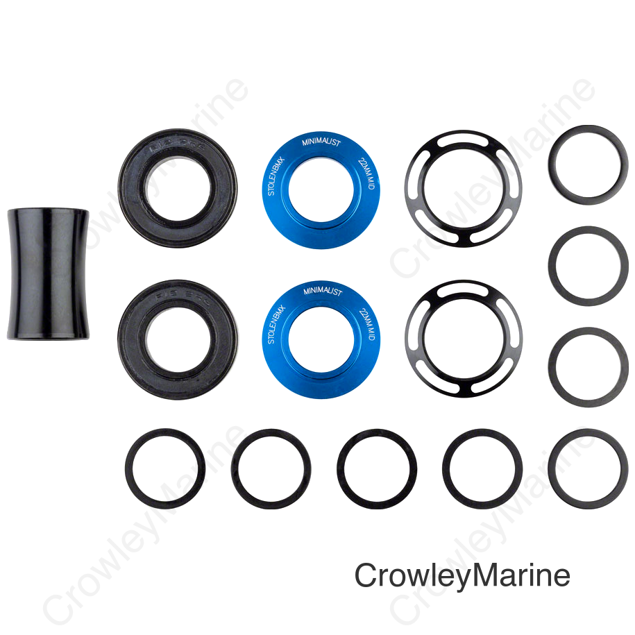 Stolen Minimalist Bottom Bracket - Mid 22mm Blue