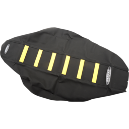 6-Ribbed Seat Cover - Yellow Ribs/Black Top/Black Sides thumbnail-1