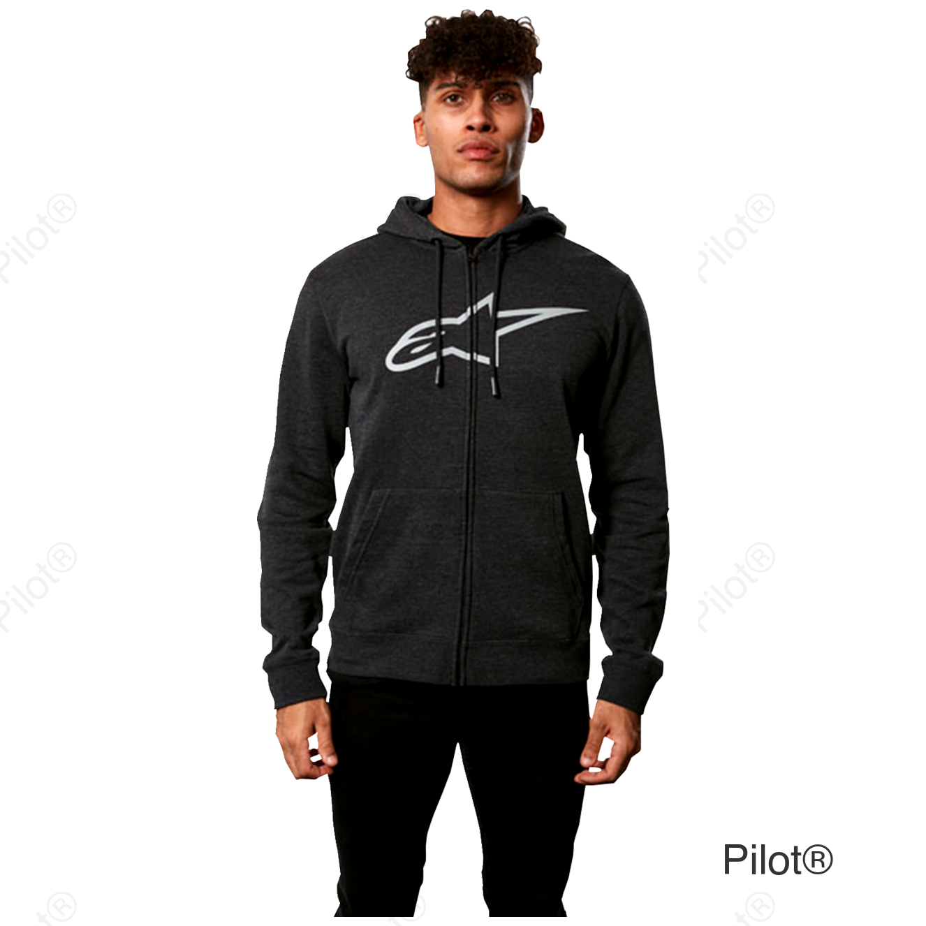 Ageless ll Zip Hoodie - Charcoal/Gray - Large