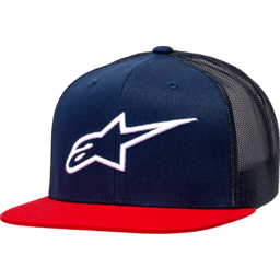 Corp Trucker Hat - Navy/Red - One Size thumbnail-1