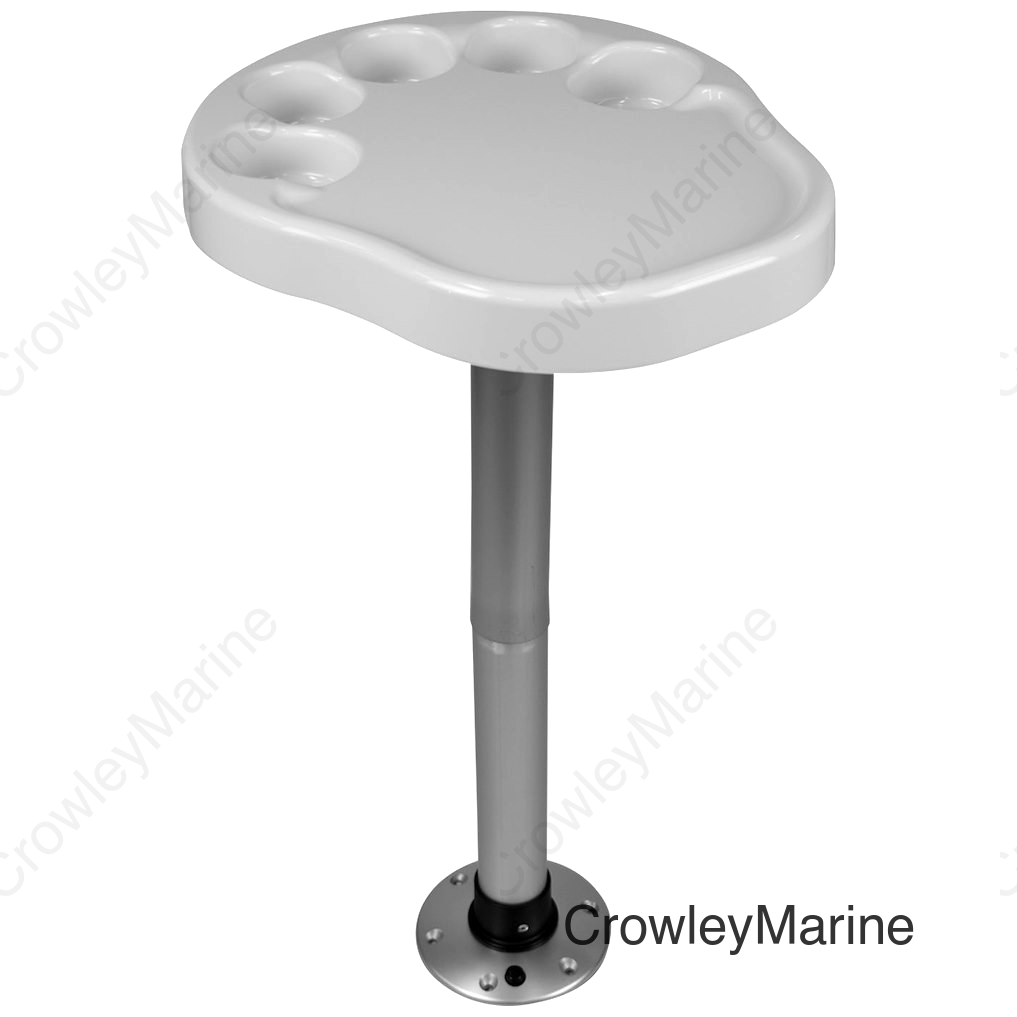 White Party Platter - 5 Drink Holders  w/ Pedestal (3070-710)