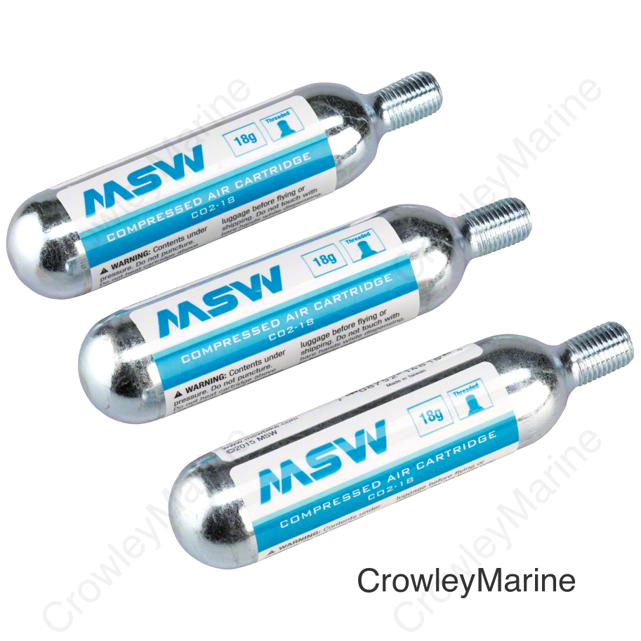 MSW CO2-20 Compressed Air CO2 Cartridge - 20g Threaded Box of 100