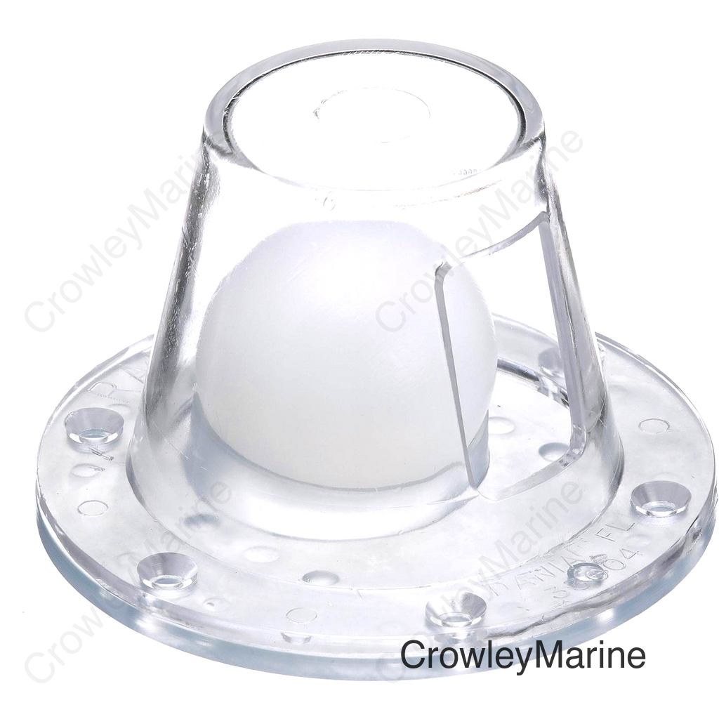 Seachoice Self-Bailing Scupper, Large, Clear, Fits 1.5-3 In. Openings