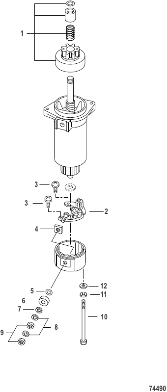 Serial Range Outboard 25 EFI (3 CYL.)(4-STROKE) - 1R154758 & Up - Starter Motor Components