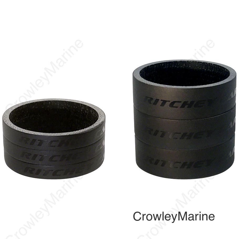 Ritchey WCS Headset Stack Spacer - 1-1/8 3x5mm and 3x10mm Carbon Matte Black