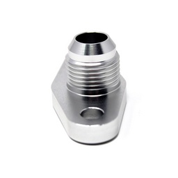 Torque Solution Billet Offset Oil Drain Flange w/ Integrated -10AN Flange: T3/T4 & PTE/Borg Turbo thumbnail-2