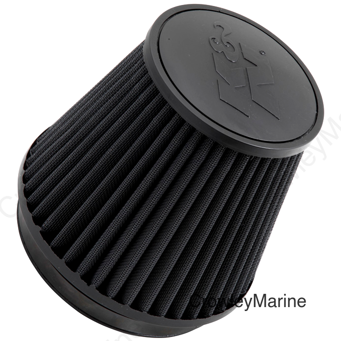 K&N Universal Rubber Filter Round Tapered 6in Flange ID x 7.5in Base OD x 5.25in Top OD x 6in Height