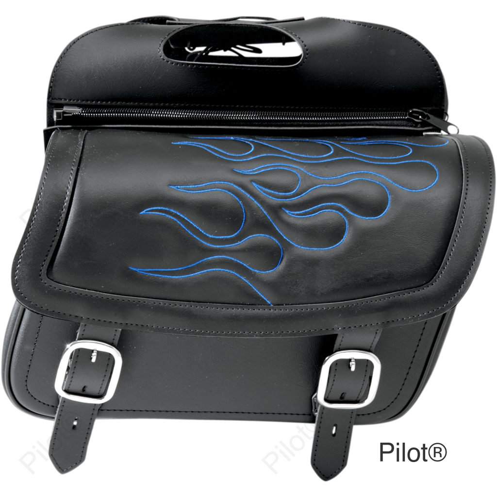 Flame Saddlebag - Blue - Large