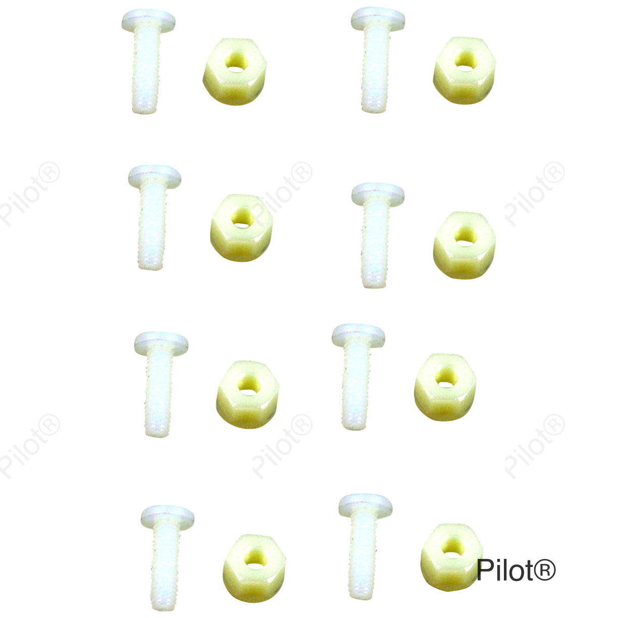 Nylon Windscreen Fastener Set - White