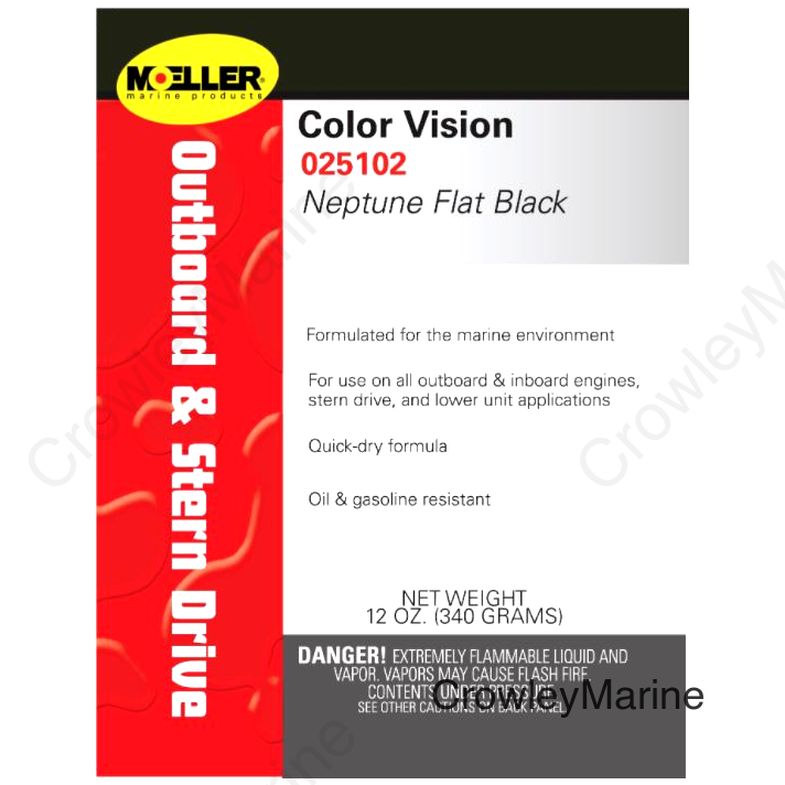 CLR/VSN ENAMEL FLAT BLACK