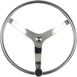 Seachoice 3 Spoke Sports Steering Wheel w/ Turning Knob, Fits 3/4 In. Tapered Shaft, 15.5 In. Diameter thumbnail-0