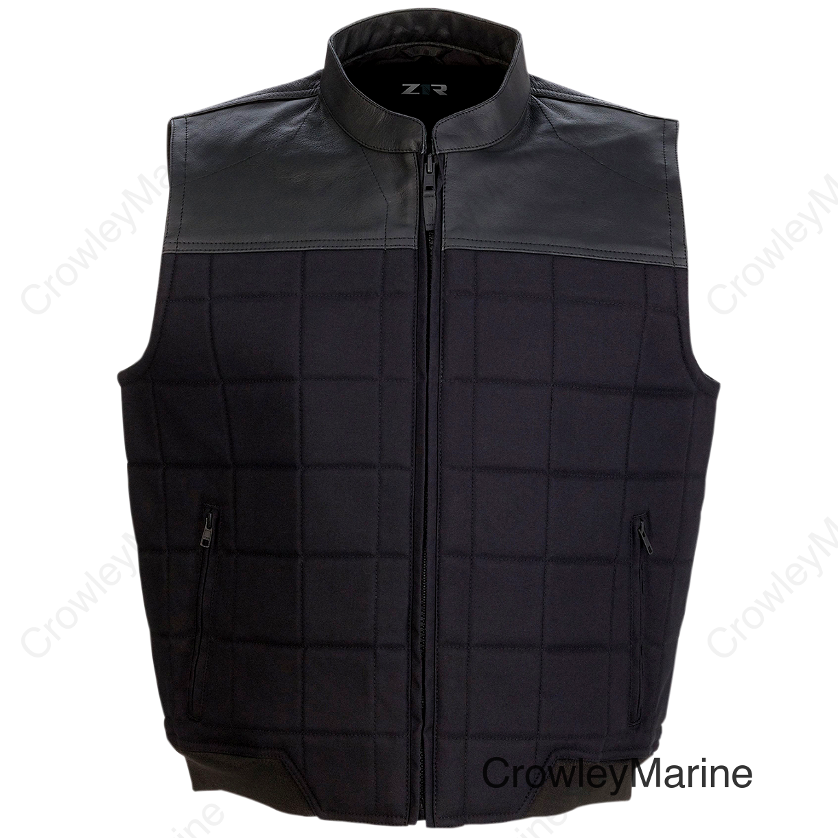 VEST LTHR/TX NUFRAT BK 2X