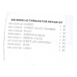 Carburetor Repair Kit (For single carburetor) thumbnail-3