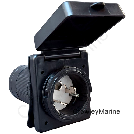 50A POWER INLET, BLACK, PKG (RV0000611)