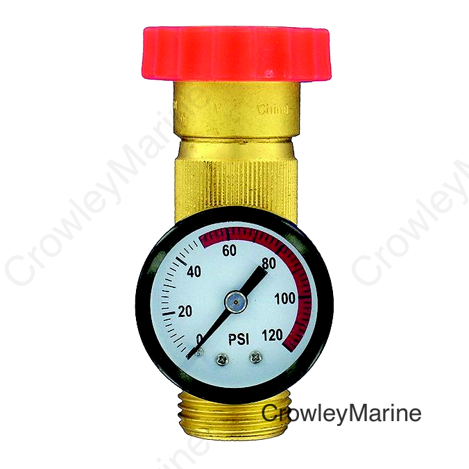 Valterra A01-1124VP Lead-Free RV Water Regulator & Gauge