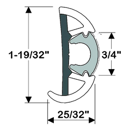 Taco V119960BBK602 Suproflex Rub Rail Kit, Small, 60', Black/Chrome thumbnail-1