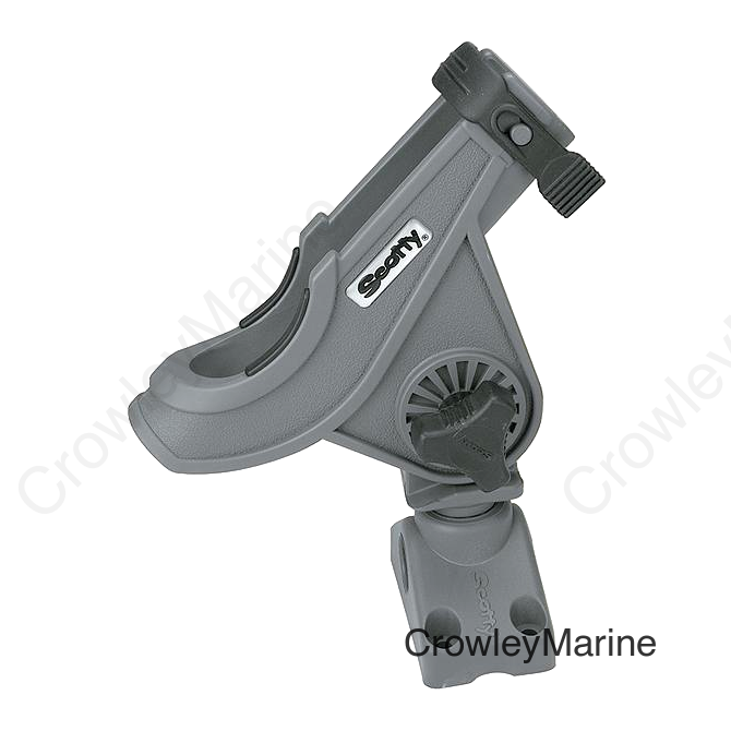 Scotty 280GR Bait Caster/Spinning Rod Holder w/ Side/Deck Mt., Gray, 12/case