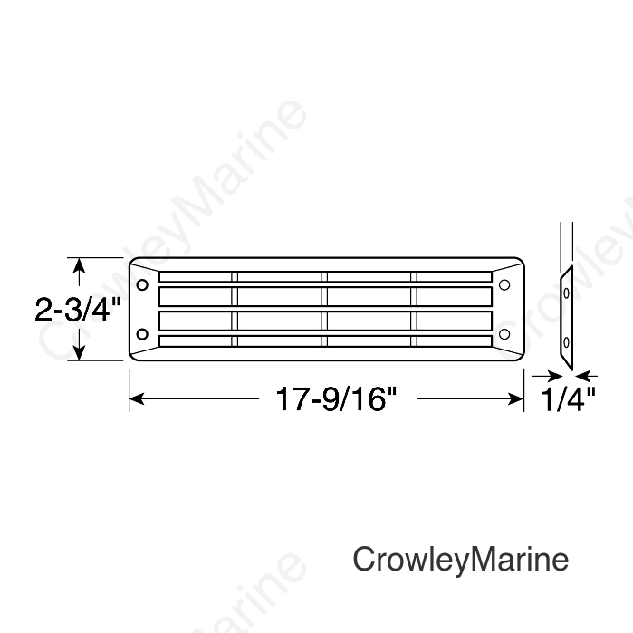 Attwood Louvered Vent Flush Mount-White