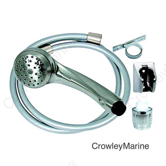 Valterra Phoenix Airfusion Hand Held RV Camping Outdoor 60" Shower Hose & Bracket Kit