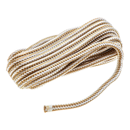 Seachoice Double-Braid Nylon Dock Line w/ Eye Splice, Pre-Shrunk, Heat Stabilized, 3/8 In. X 25 Ft., Gold White thumbnail-0