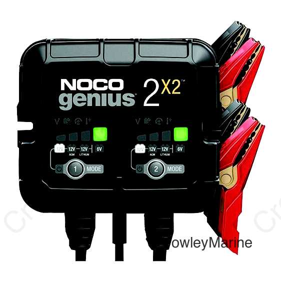 Noco GENIUS2X2 Multi-Bank Battery Charger & Maintainer, 4 Amps/2 Banks