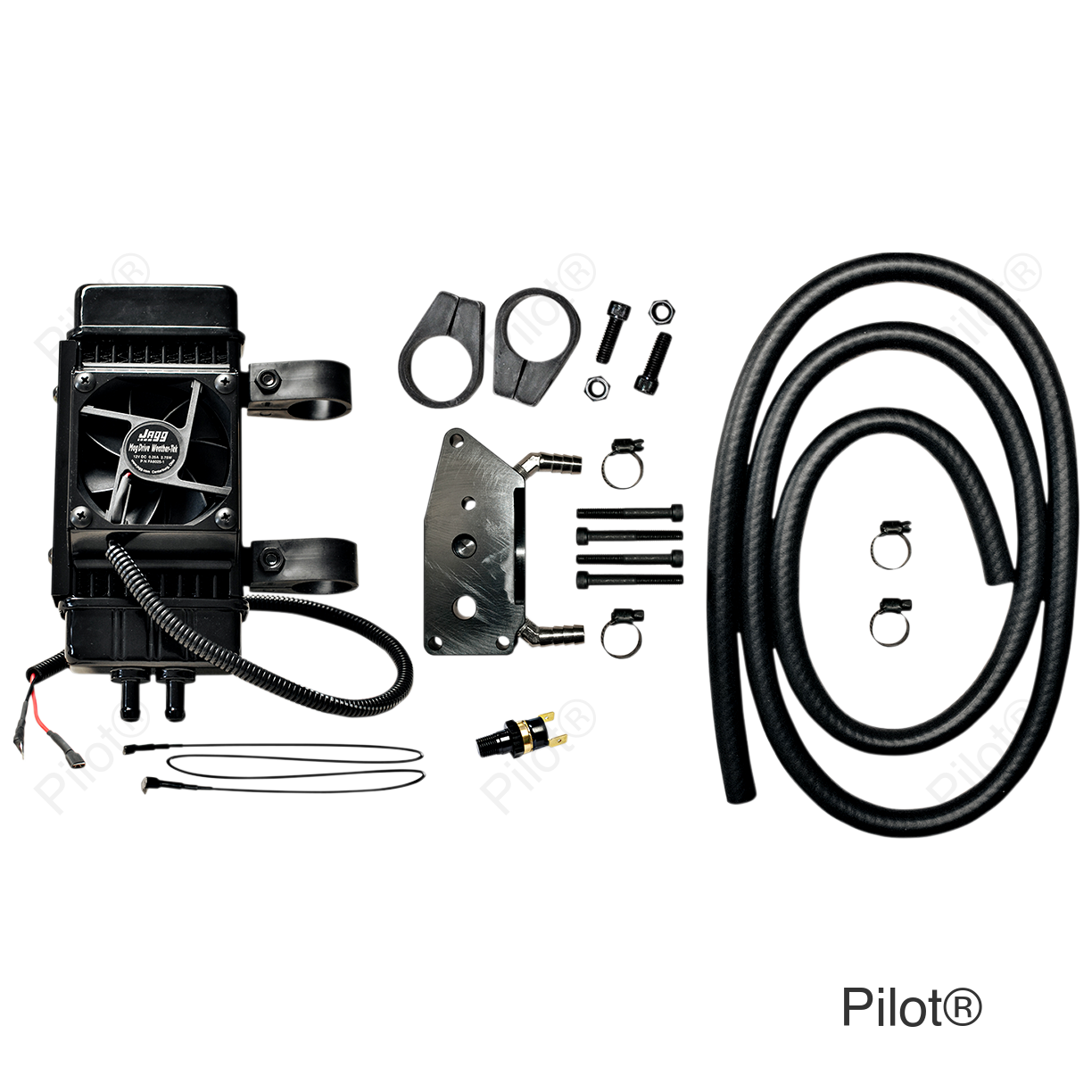Fan-Assisted Oil Cooler Kit - Vertical Frame-Mount