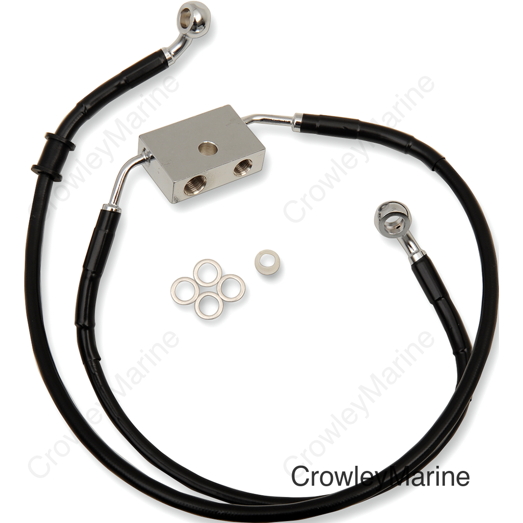 FRT BRAKE LINE XL BK +4