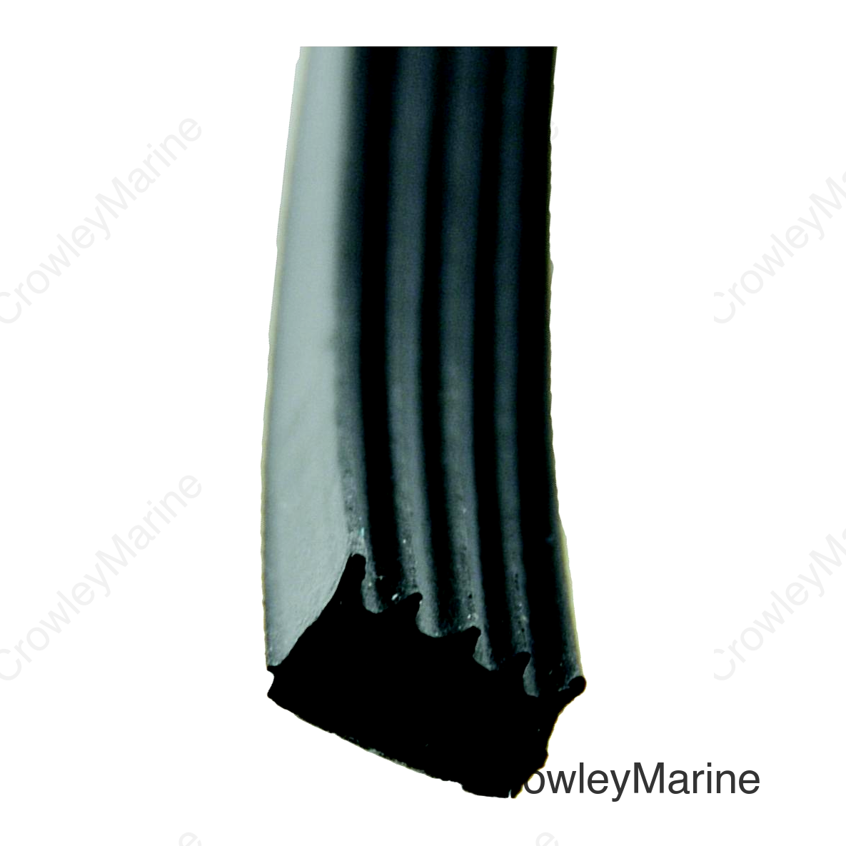 AP Products 018523 Ribbed Slide Out, Window & Door Seal w/Tape, 5/8" x 3/8" x 50', Black w/White Tape
