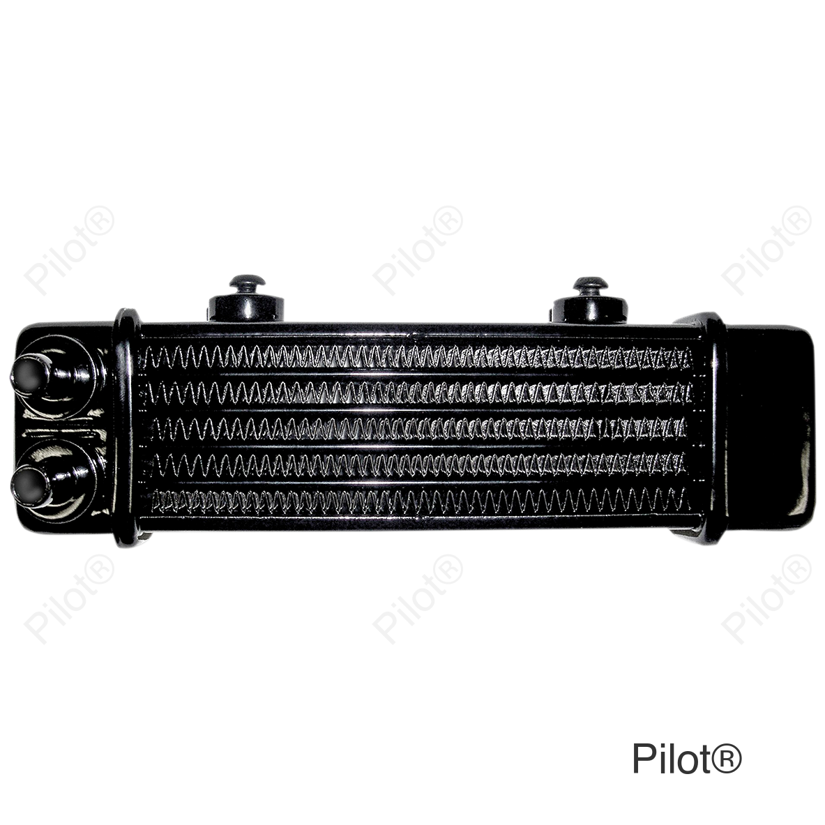 Universal Oil Cooler - 6-Row - Gloss Black