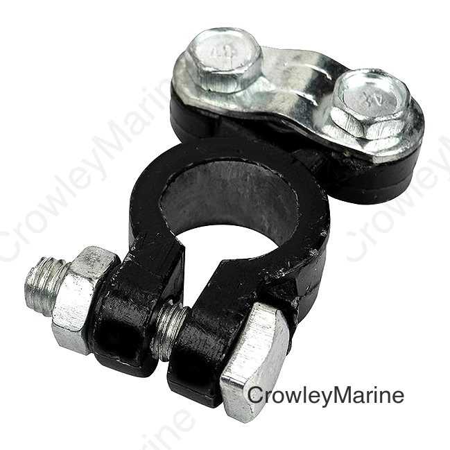 Clamp style coated battery terminal, Black