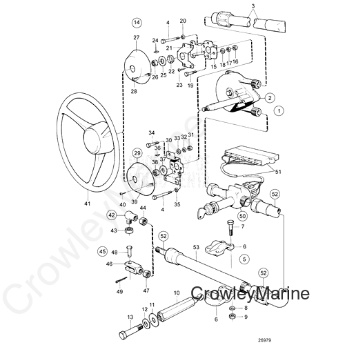 Steering Cable (V2) - Volvo Penta (3848185)