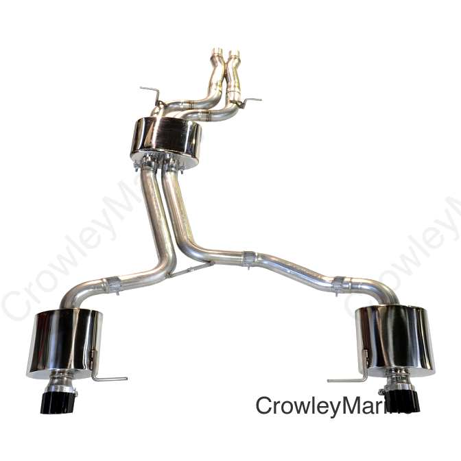 AWE Tuning Audi 8R Q5 3.0T Touring Edition Exhaust Dual Outlet Diamond Black Tips