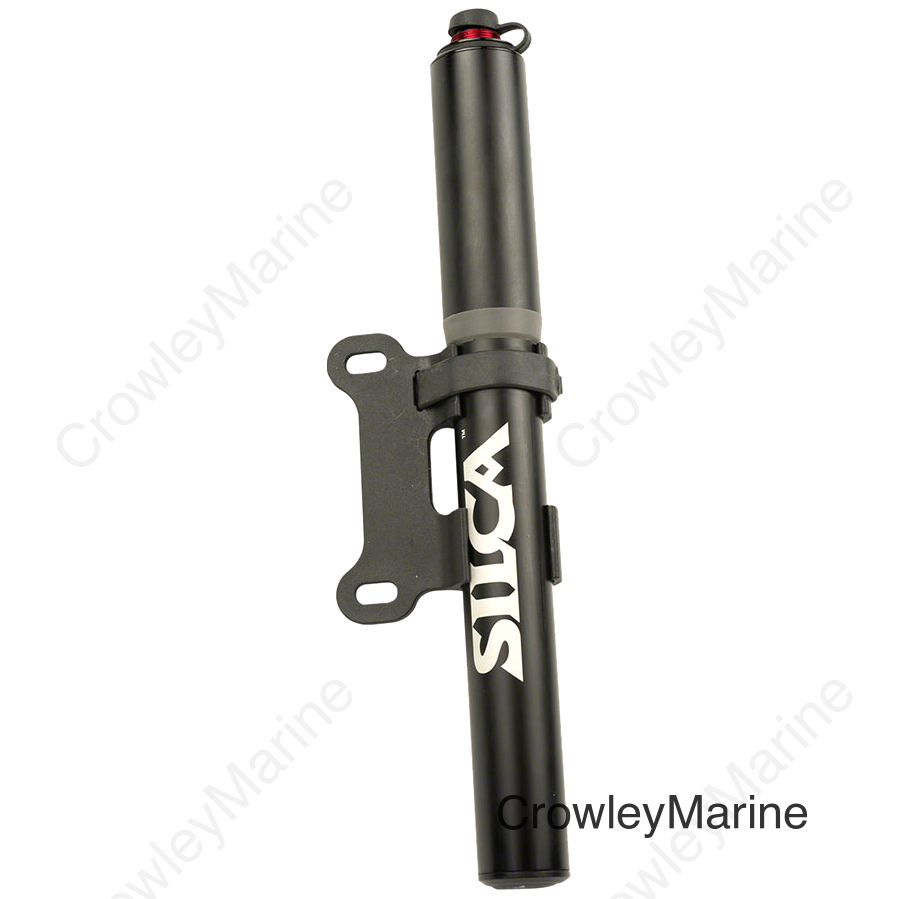 Silca Gravelero Mini Pump - 80psi Aluminum Presta/Schrader With Bracket Retractable hose