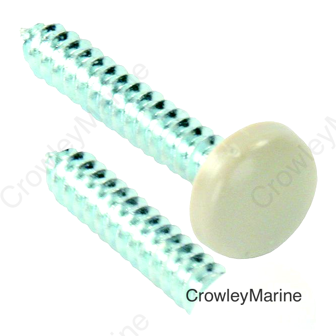 JR Products Kappet Screws With Covers, White, 14/pk