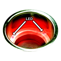 Seachoice 79391 Stainless Steel Recessed Drink Holder With Red LED Light thumbnail-0