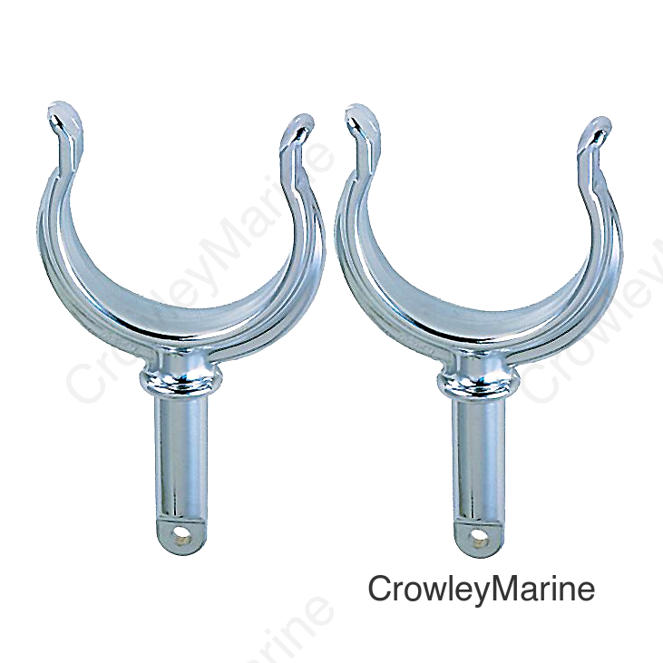 Ribbed Rowlock Horns, Zinc, Pair