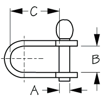KEY PIN Shackle 9/16X1-7/16 (140205) thumbnail-0