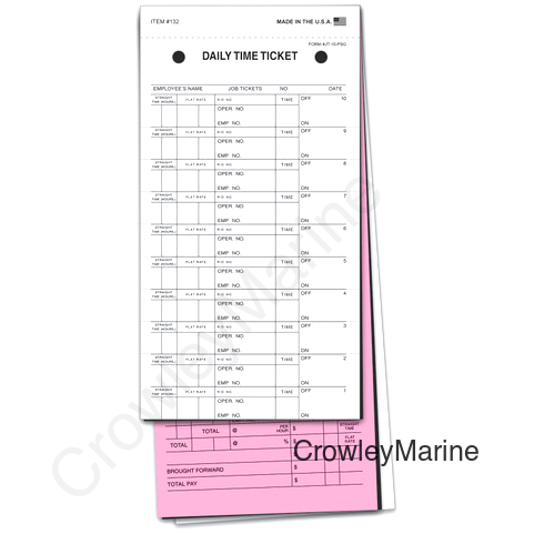 JOB TIME TICKETS WITH (132-250)
