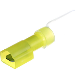 Seachoice Heat Shrink Insulated Disconnect, Marine Grade Heat-Shrinkable Male Disconnect Terminals, Yellow, Pack of 25, 12-10 Wire Range thumbnail-1