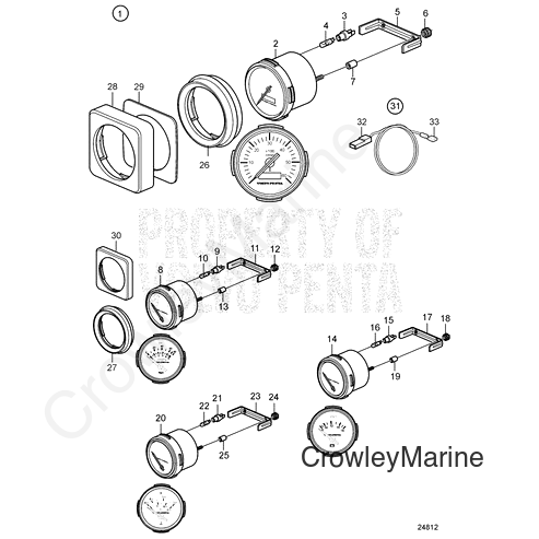 Tachometer(V2) - Volvo Penta (3855604)