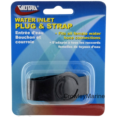WATER INLET PLUG, 3/4", WITH STRAP, BLACK, PKGD (RV0000573)