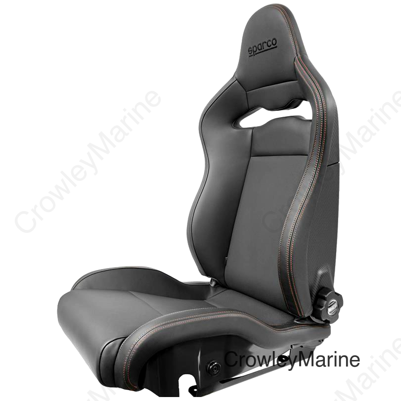 Sparco Seat SPX Special Edition Black/Red w/ Matte Carbon Shell - Right