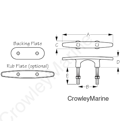 RUB PLATE FOR 6" ARCH CLEAT